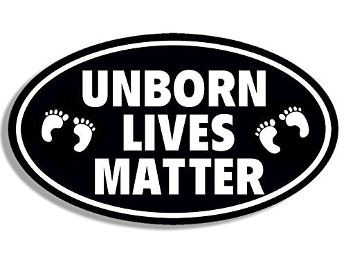 Pro-Life Vinyl Bumper Sticker - Unborn Lives Matter (3x5 inch)