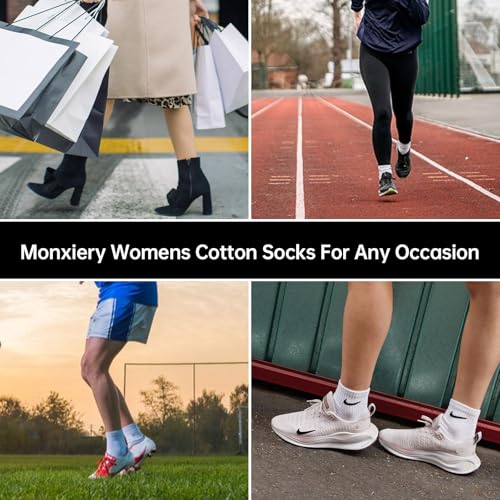 Womens Cotton Ankel Socks, Athletic Performance Running Moisture