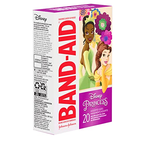 Disney Princess Adhesive Bandages for Kids - 20 Count Pack of 2