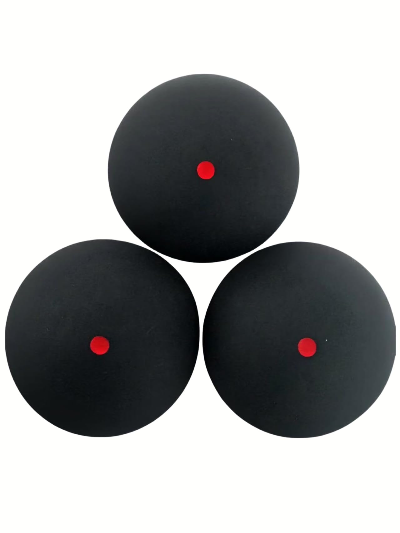 VisnzvLux 3 Pieces Black with Red Dot Squash Ball Custom Logo Professional high Elasticity Resistant to Play for Training and Practice