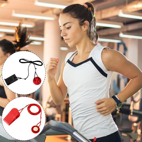 2-Pack Universal Treadmill Safety Key with Clip - Black & Red