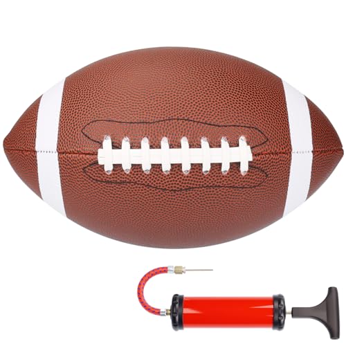 NiuXTool PU Leather Youth American Football with Pump - Official Size