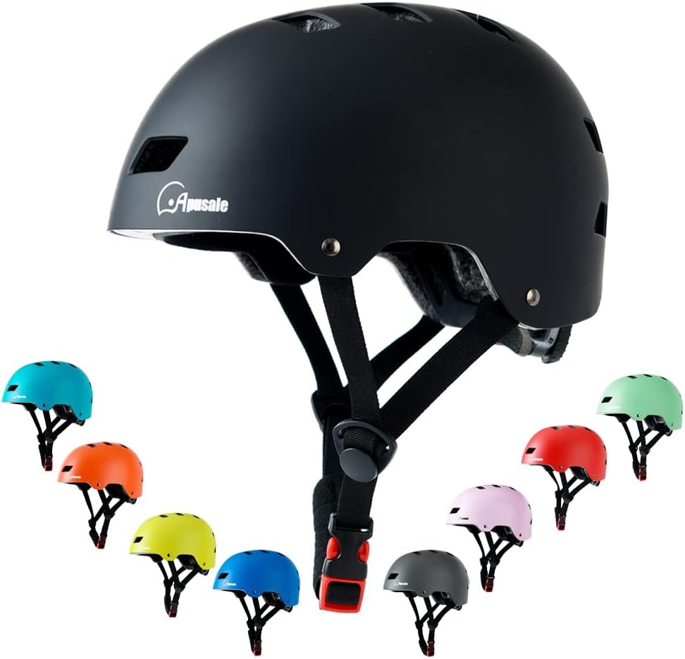 Skiennix Bike Skateboard Helmet - Adjustable Multi-Sport Protection | 3 Sizes for All Ages