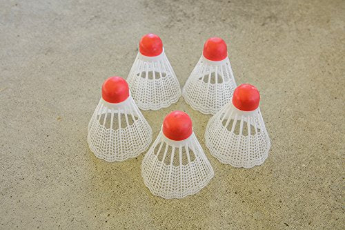 Badminton Shuttlecocks 6 Pack – Durable White Nylon Birdies