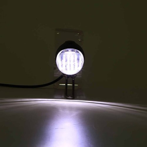 CYTGOUPER 18-100V 3W 35LUX E Bike Headlight 2 Pin,Universal Voltage Brakelight Lamp Headlight,2 In1 Electric Bike Head Light Horn Lamp with 1.49m Cable for Electric Bike(No Switch)