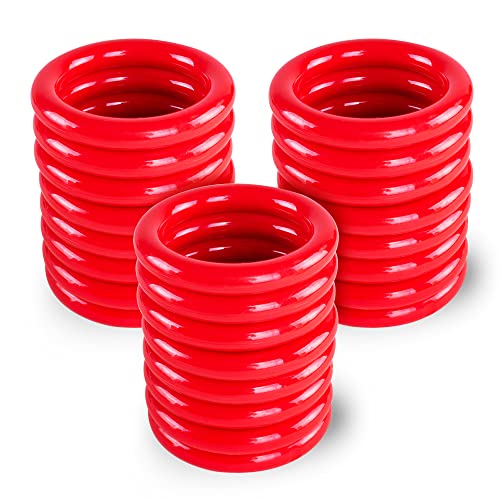 Red Plastic 2.5 Inch Carnival Ring Toss Game - 24 Pack