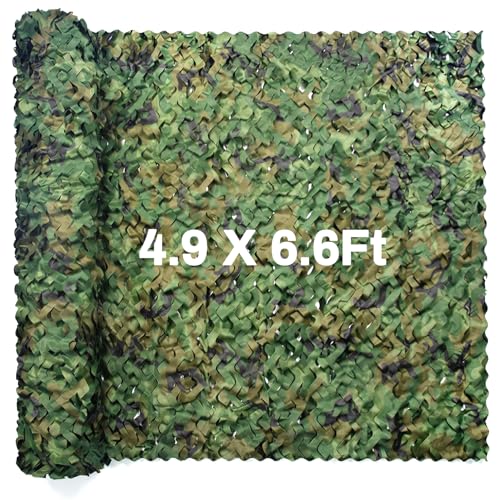 Camouflage Netting for Hunting - Durable 4.92 x 6.56 ft Mesh