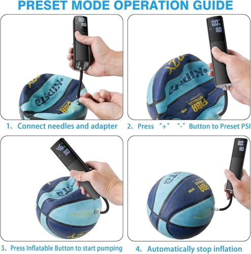 Smart Electric Ball Pump with Digital Pressure Gauge - Portable Air Inflator for All Sports Balls