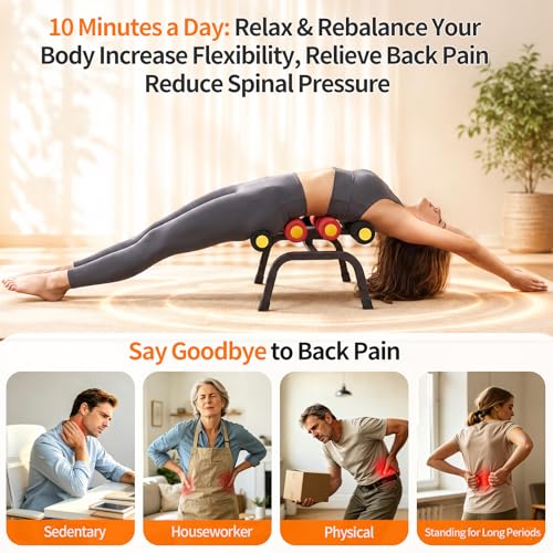 Mini Inversion Table for Back Pain Relief - Red