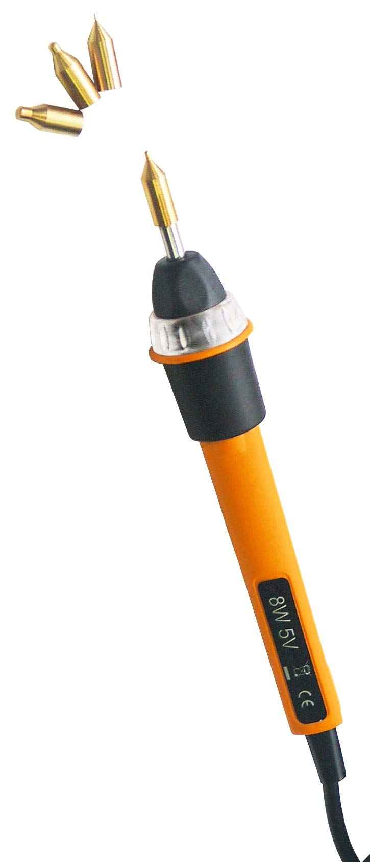 KINGTOOL Hot Foil Embossing Stamping Pen with 6 Rolls Hot Foil Papers, USB Powered (with 4 Nibs) (Yellow)