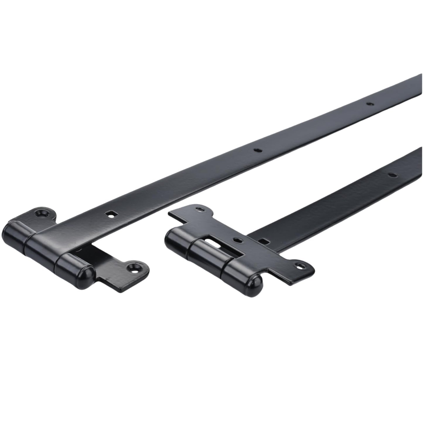 PAGOTORTAUS 24 inch Black Heavy Duty Gate Hinges,4mm Thick Iron Barns Door Hinges with 40 Mounting Screws,T-Shaped Heavy Duty Hinges fits for Sheds Barns Garden gate Garage Door (4pcs) ﻿