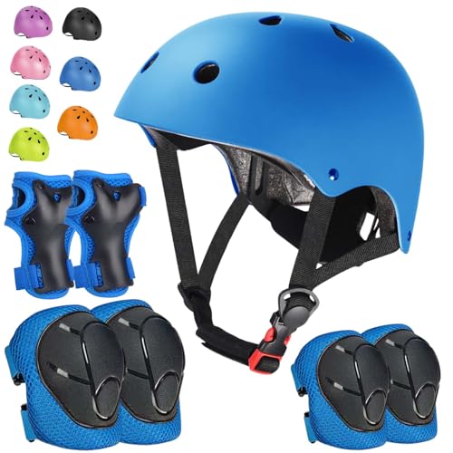 Adjustable Kids Bike Helmet Set - Small 18.9"-21.3" - Blue