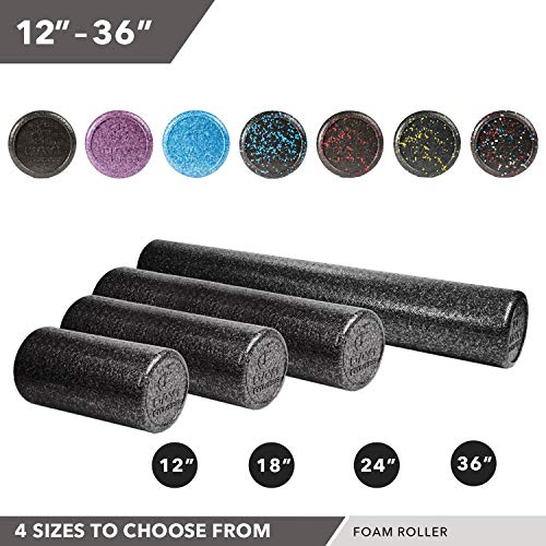 High Density Foam Roller for Deep Tissue Massage and Recovery - 12”