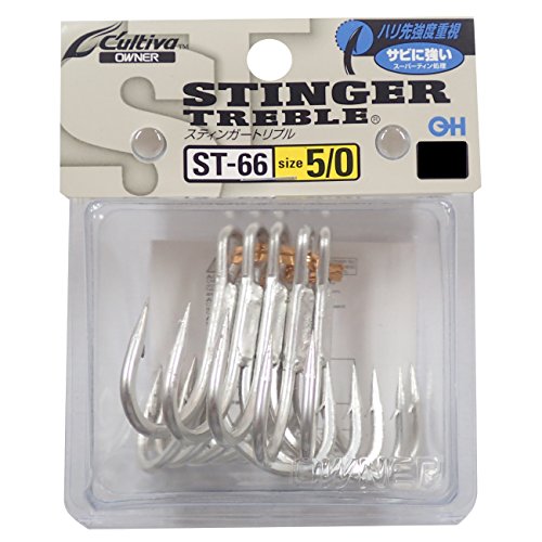 Owner ST-66 Triple Hook Stinger Treble Hook No. 5/0 – Fishing Tackle