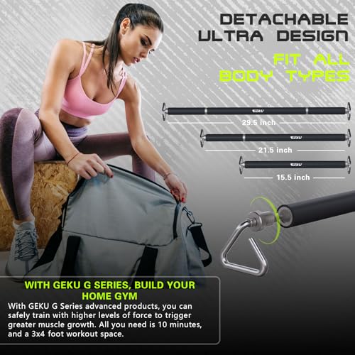 GEKU FIT G Series-01 Resistance Band Workout Bar - Adjustable, Heavy Duty, Max Load 850 lbs
