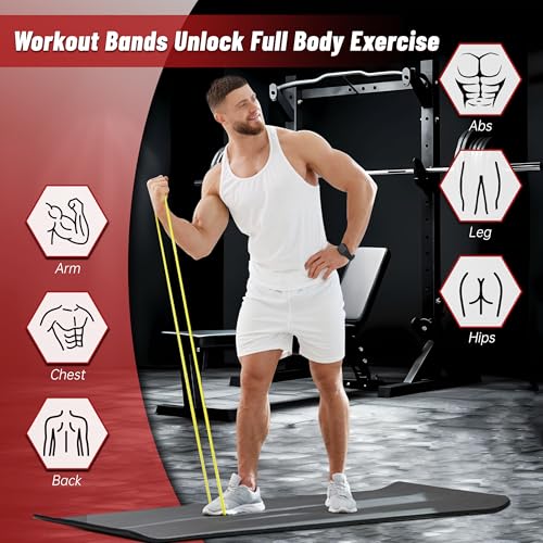 5-Level Resistance Bands Set for Full-Body Workout, 5-125 LBS