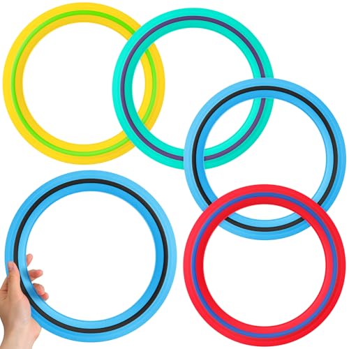 Seenelling 11-Inch Flying Discs Set of 4 - Vibrant Outdoor Throwing Rings for Beach, Pool, Backyard & Camping