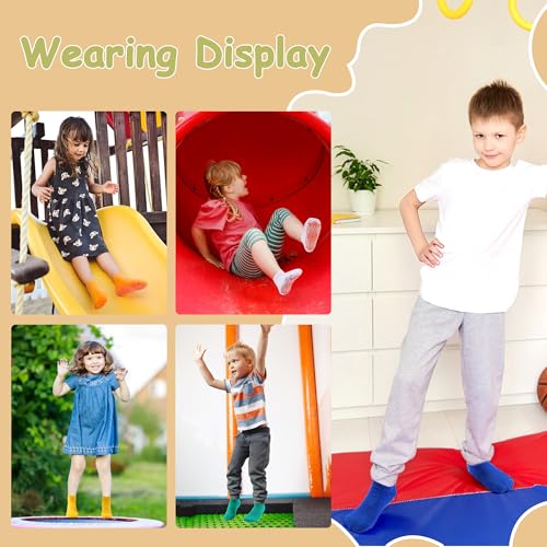 Non-Slip Kids Grip Socks - Slipper Socks for Boys 6 Pairs (6-9 Years)
