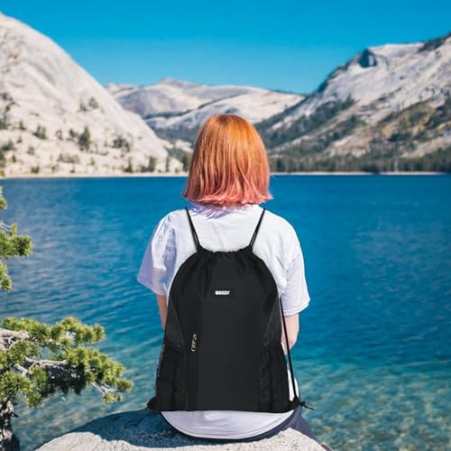 Water-Resistant Drawstring Backpack for Sports, Travel & Yoga