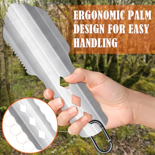 Ultralight Backpacking Trowel - Durable Aluminum Shovel & Potty Tool - Silver