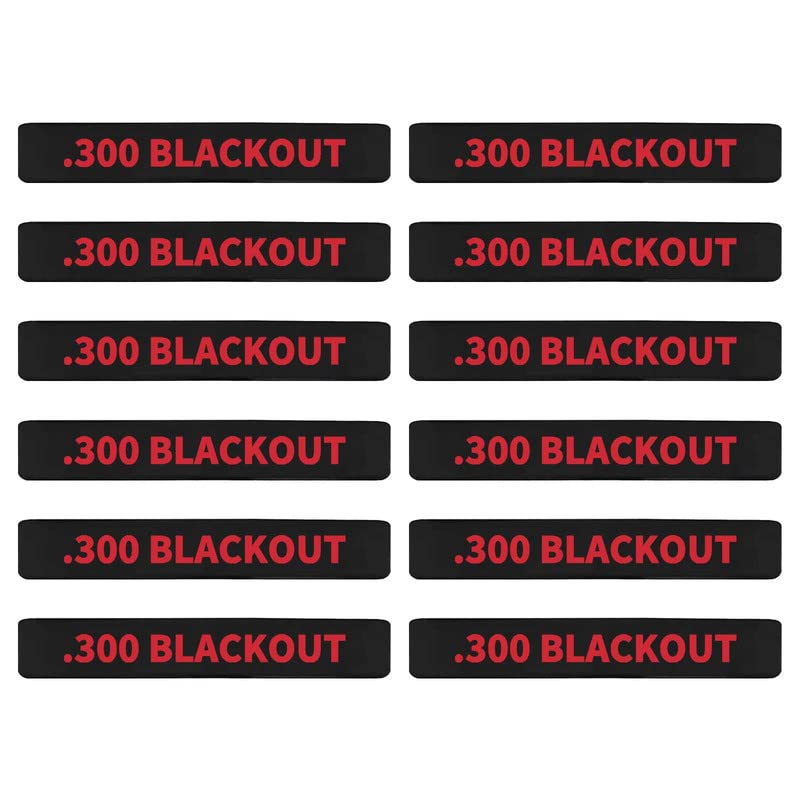 .300 Blackout Magazine Marking Bands - Red 12 Pack
