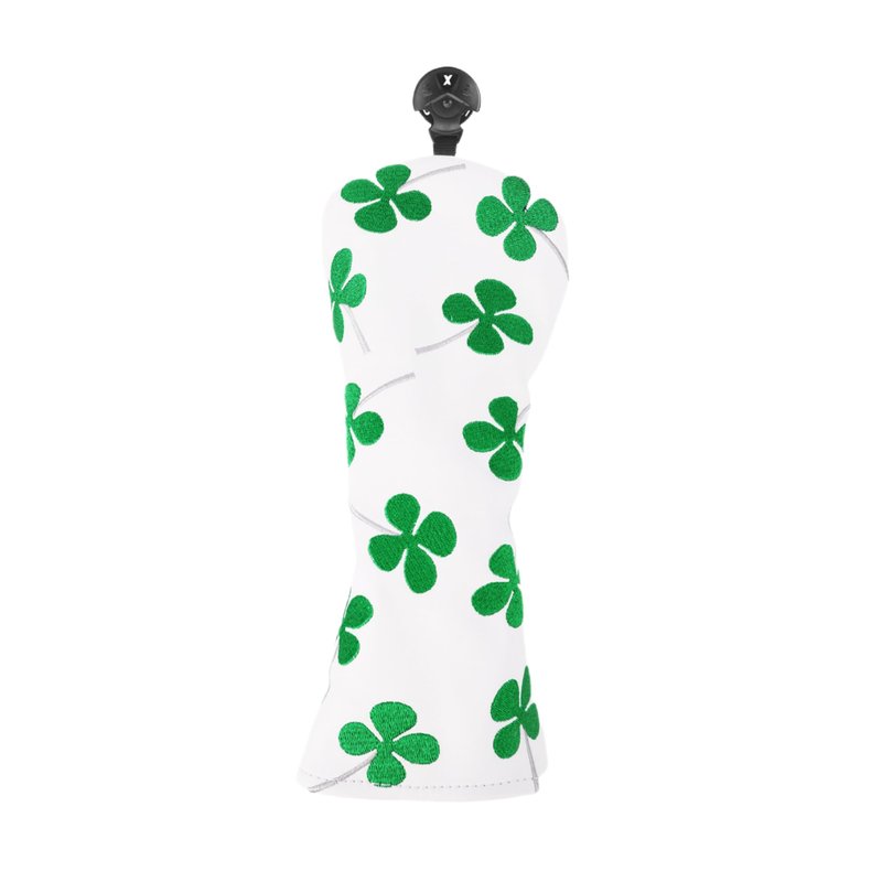 Golf Club Head Covers, 1pc Driver Headcover Fairway Wood Head Cover Hybrid Headcover or 3pcs Golf Headcovers Set 1 F H, Lucky Clover Golf Club Covers for 3 Wood, Drivers, Hybrids (1pc Fairway Cover)
