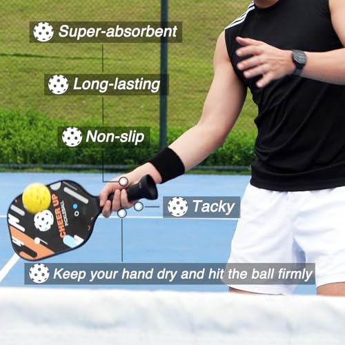 Pickleball Paddle Grip Tape - 6 Pack Precut Tacky Grips in Mixed Colors