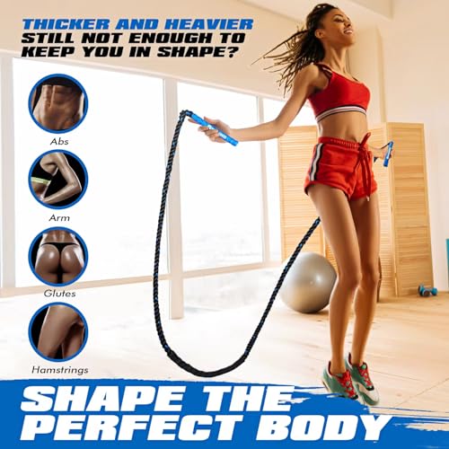 Weighted Jump Rope for Fitness - 1LB for Cardio & Boxing