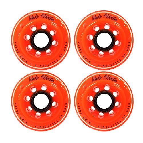 Labeda Addiction Inline Roller Hockey Skate Wheels Set of 4 (Orange, 76mm)