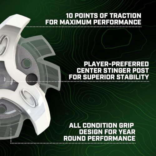 Replacement Golf Spikes - Softspikes Tour Flex Pro - White - 18 Count
