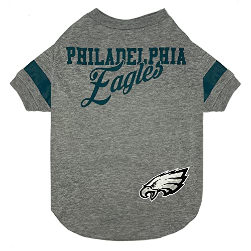 Philadelphia Eagles Dog & Cat T-Shirt - Large, Striped Pet Football Jersey