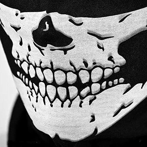 Skull Balaclava Mask Set - 4Pcs Black Gator Masks for Outdoor Sports