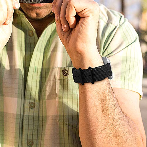 Nylon Band for Fitbit Versa 2/1/Lite Edition - Black