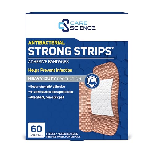 Heavy Fabric Adhesive Bandages - Assorted Sizes, 60 Count