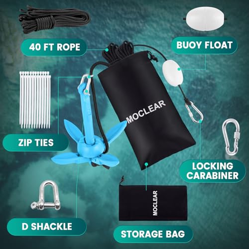 Compact Folding Grapnel Anchor Kit for Kayaks and Small Boats