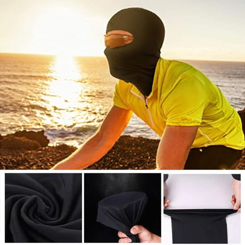 Ski Mask Bandana Face Covering - UV Protection, White