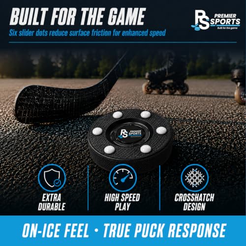 Inline Hockey Pucks – 12-Pack with Crosshatch Design for Fast Glide