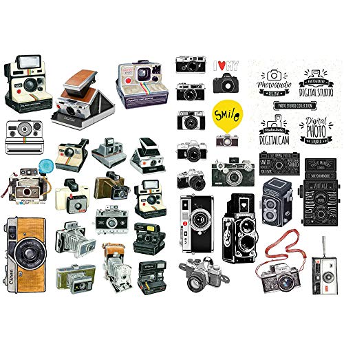Vintage Camera Aesthetic Stickers - 2 Sheets for Planners
