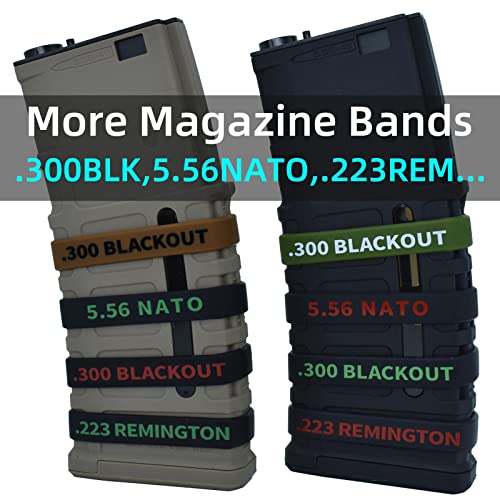 12 Pack 5.56 NATO Magazine Marking Bands - Army Green & White