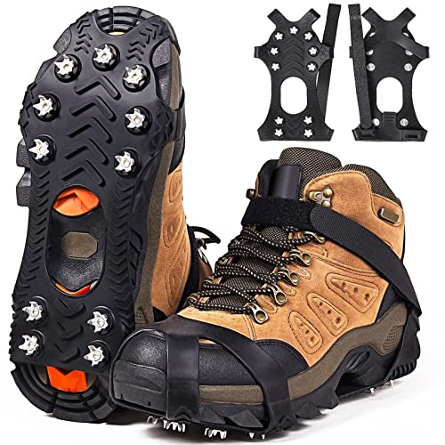 Large Crampons - Ice Cleats for Shoes & Boots, Traction Spikes