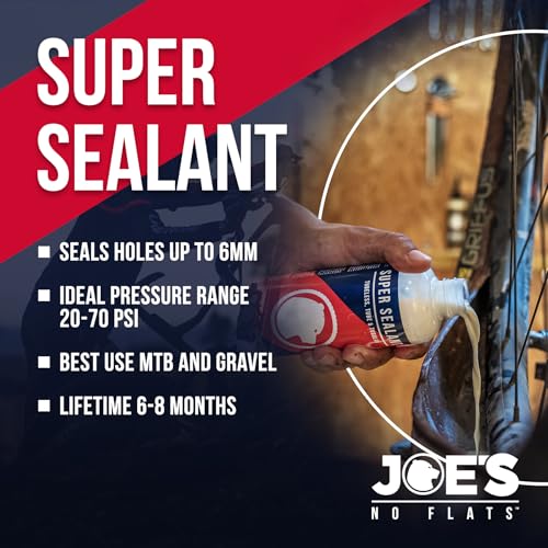 Super Sealant for Gravel & MTB Bike Tires - 4.2 Fl Oz - Fast Puncture Repair