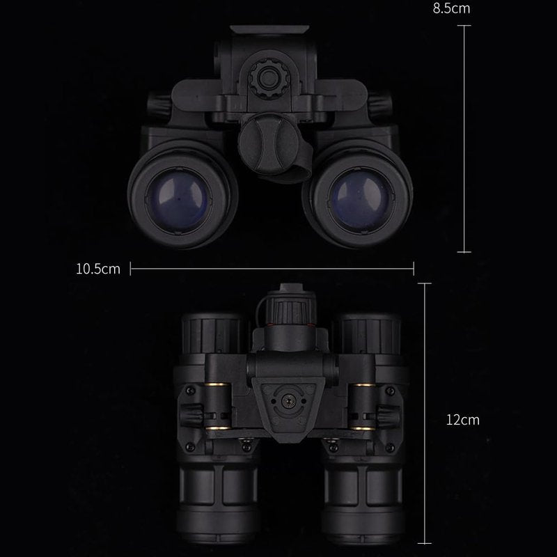 AN/PVS31 NVG Dummy Model,No Function Binocular Night Vision Goggle Model with Battery Case,for Tactical Hunting Cosplay