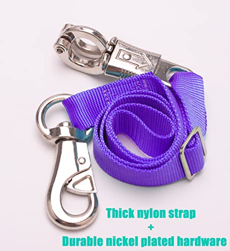 Adjustable Horse Trailer Tie Straps - 2 Pack, 25 to 37” - Purple