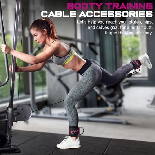 Walito Ankle Straps for Cable Machines Black Rose - Glute & Leg Workout Accessories