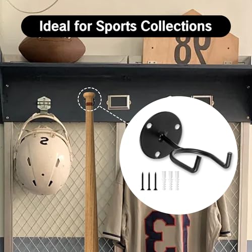 Wall Mounted Bat Hanger Display Rack for Baseball & Lacrosse Gear