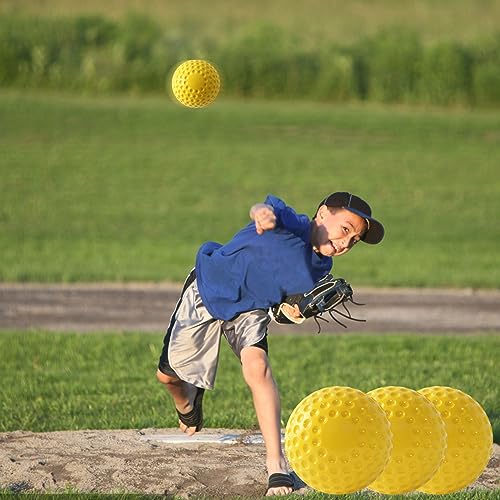Furtrop 12 Pcs 12-Inch Dimpled Softballs for Pitching Machines – Indoor/Outdoor