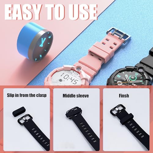 20 Pcs Silicone Watch Band Strap Keeper Loops - Multiple Sizes