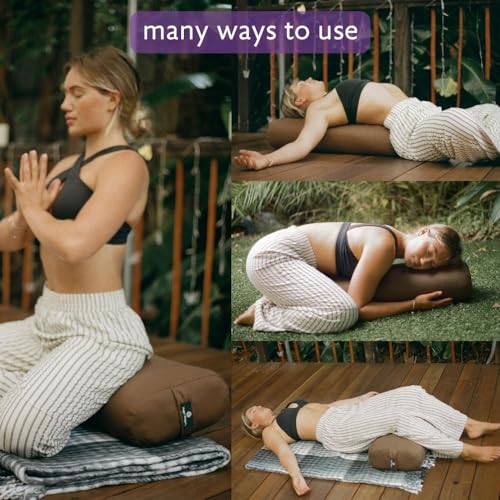 Yoga Bolster - Firm Supportive Handmade Blue