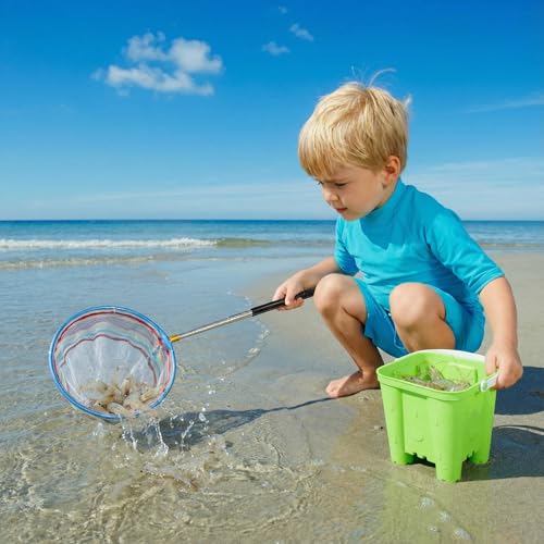 Kids Telescopic Fishing Net with Insect Catcher - Lightweight, Extendable from 26 to 67.5 Inches
