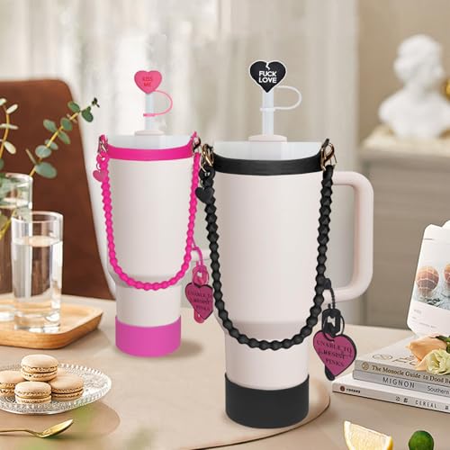 Stanley Cup Accessories Set - 30 & 40 Oz with Hot Pink & Black Variants